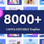 8000 + CANVA EDITABLE TEMLATE BUNDLE