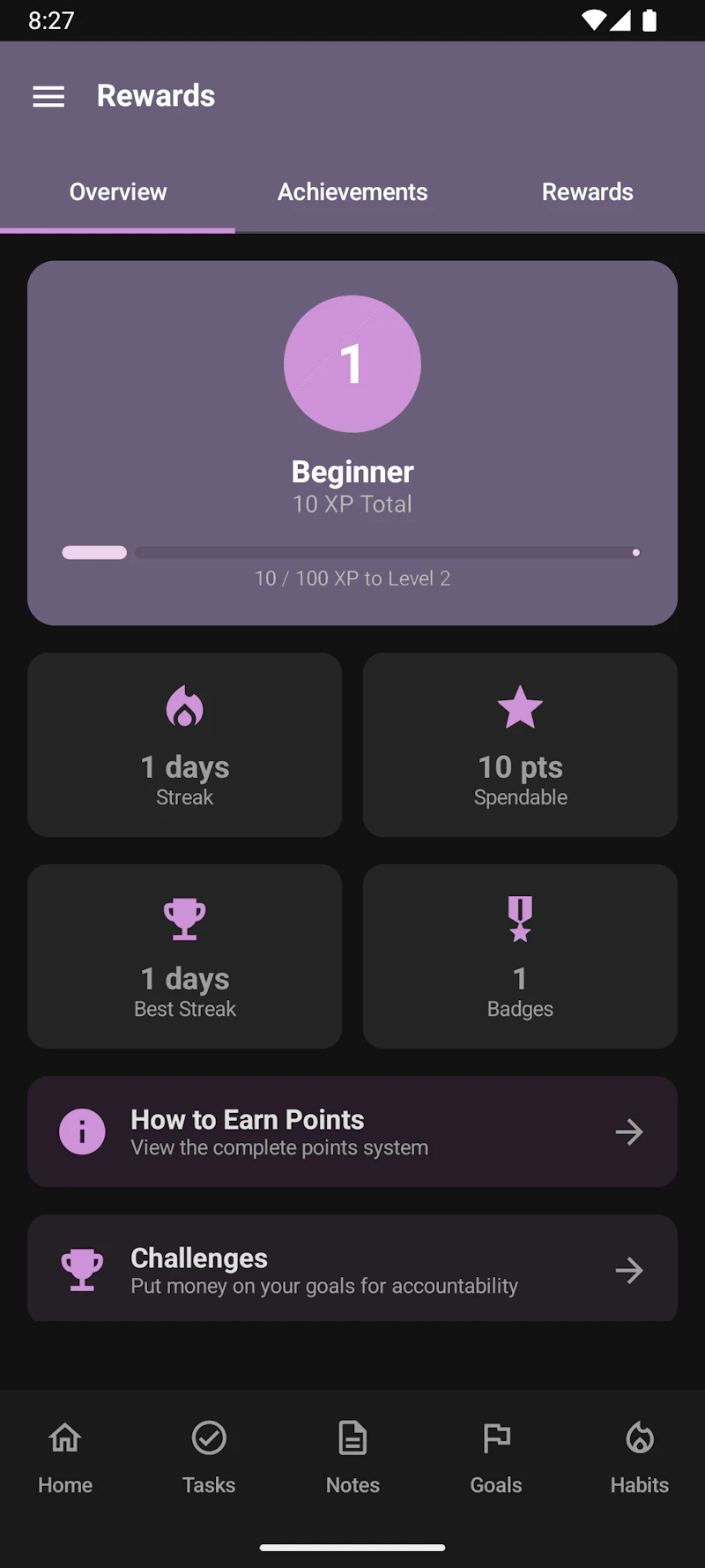 LifeNotes: Gamify Your Habits screenshot 1
