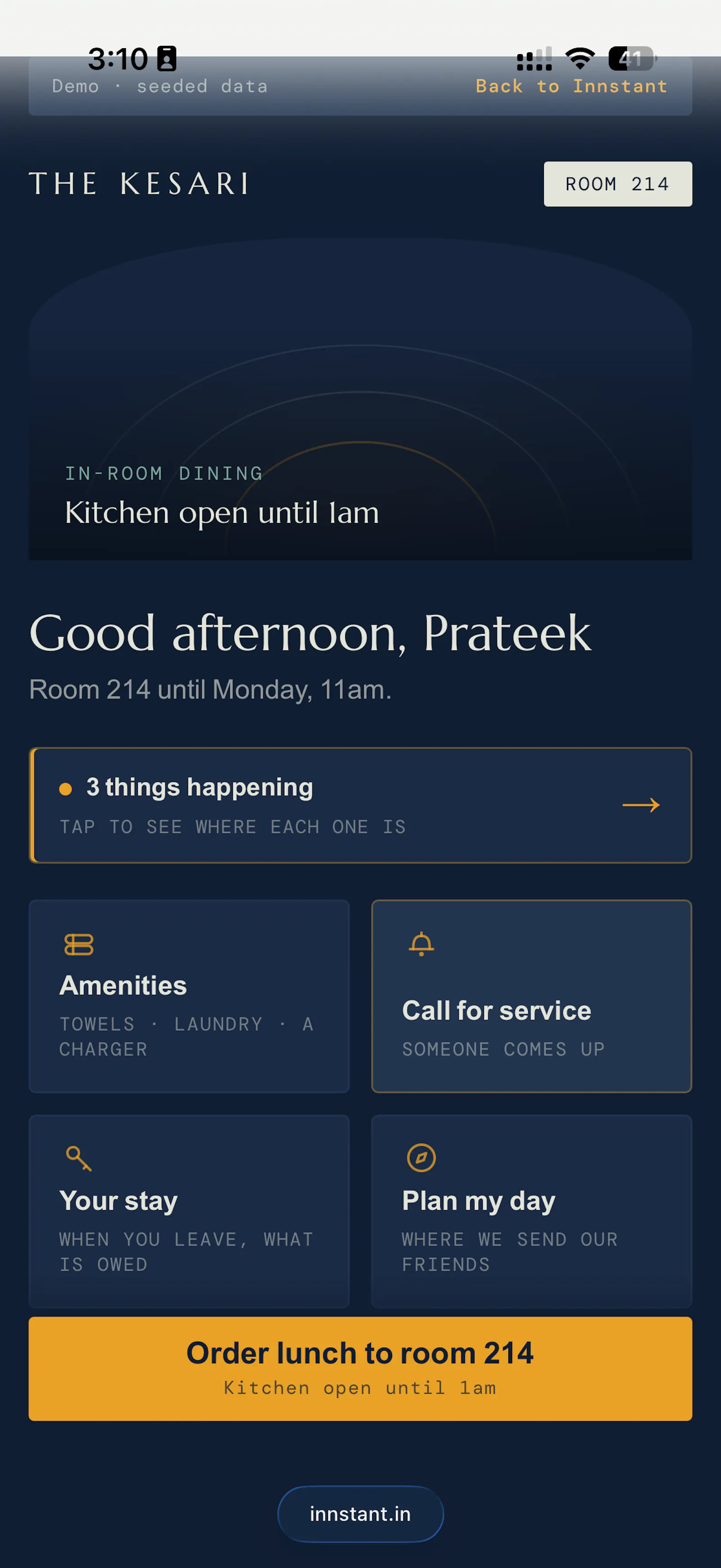 Innstant screenshot 1