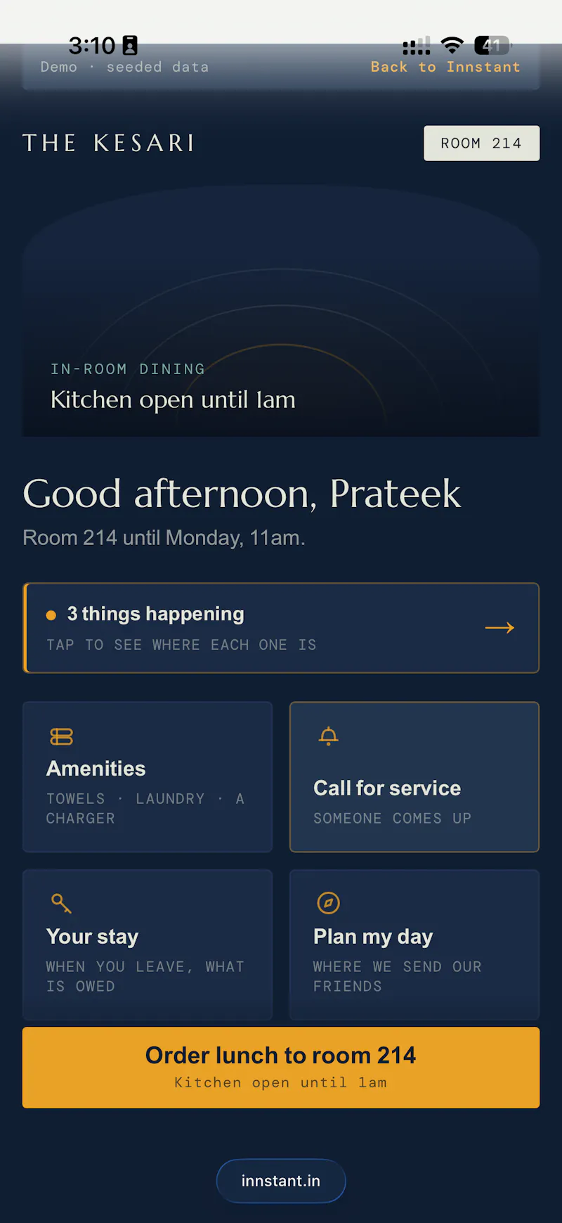 Innstant screenshot 1