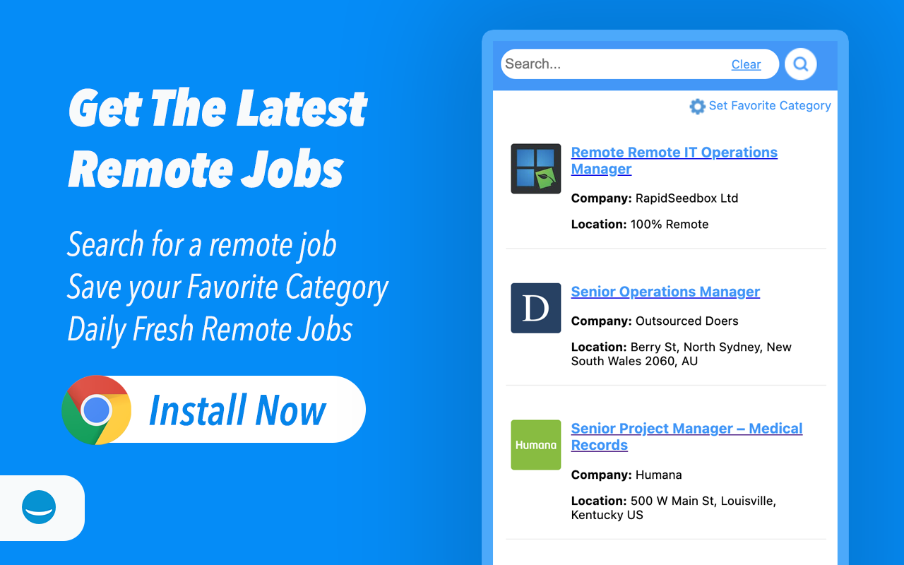 Remote Jobs Chrome Extension