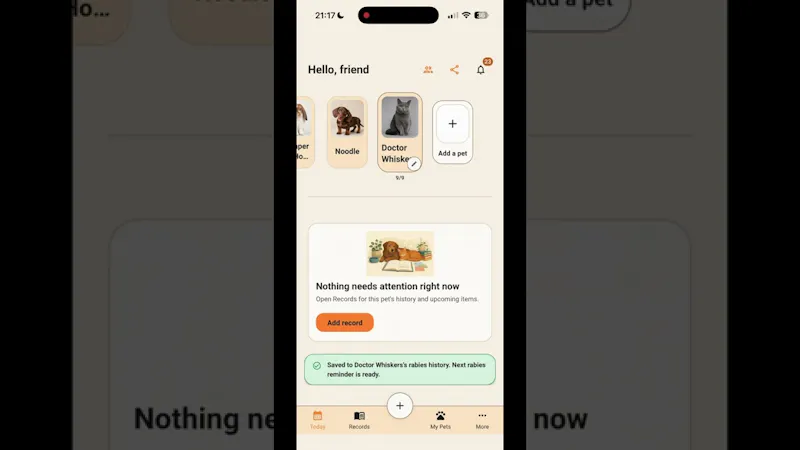 Pet Health Booklet screenshot 1 (video preview)
