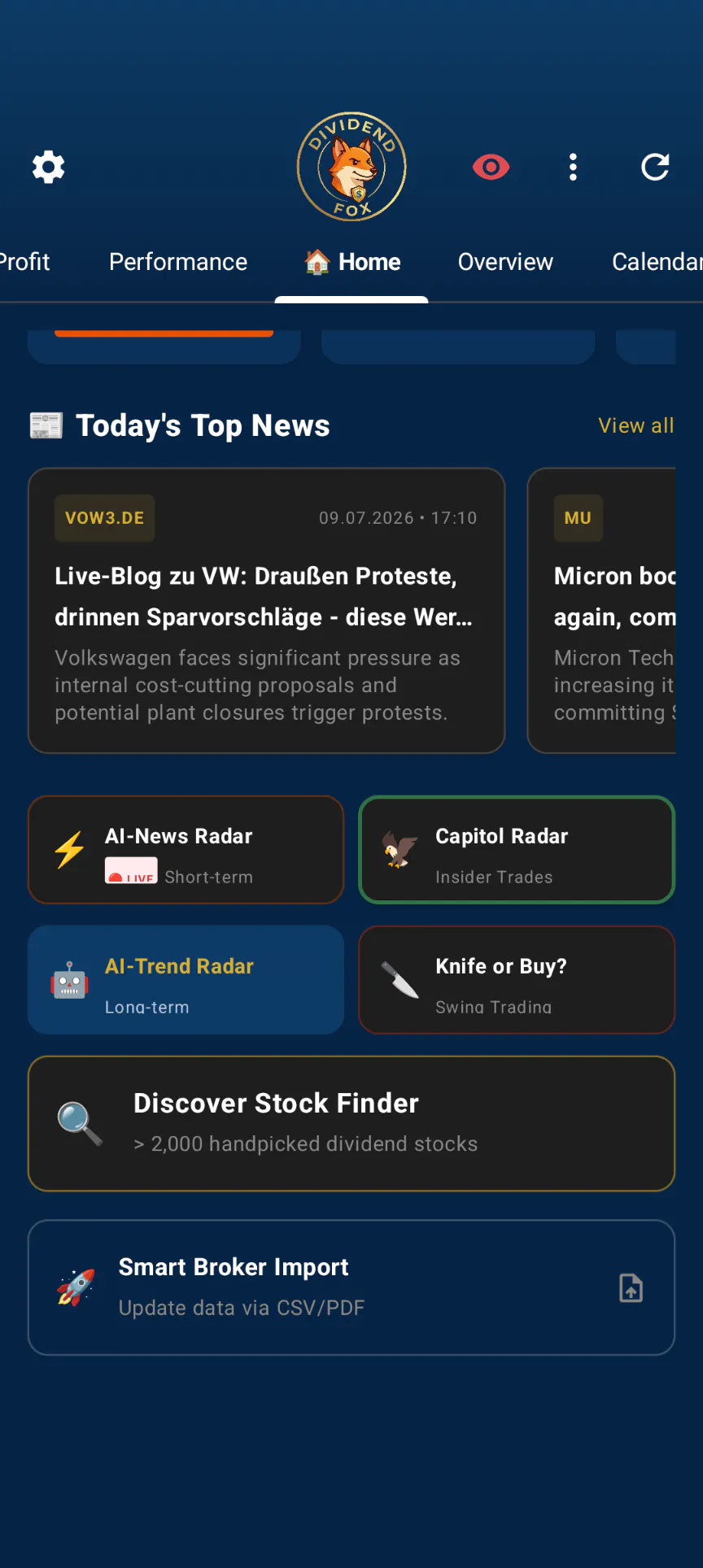 Dividend Fox - your Dividend Tracker gallery image
