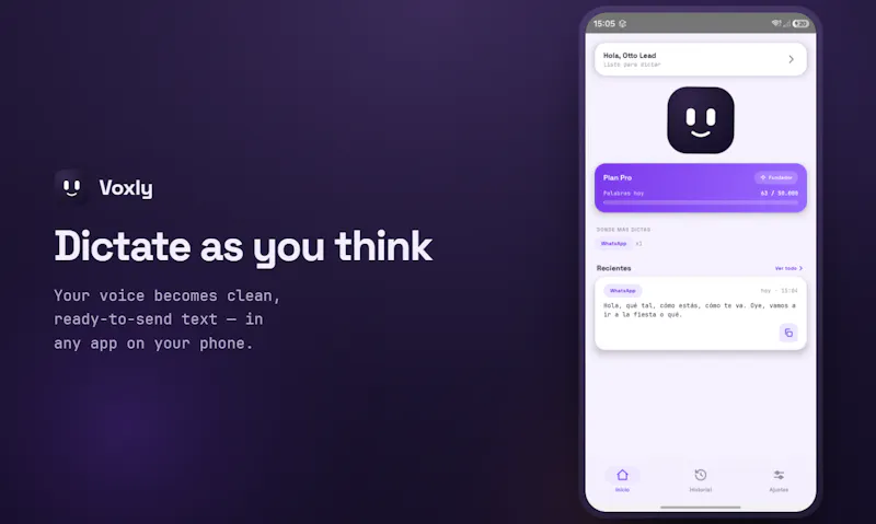Voxly - Real IA Dictation screenshot 4