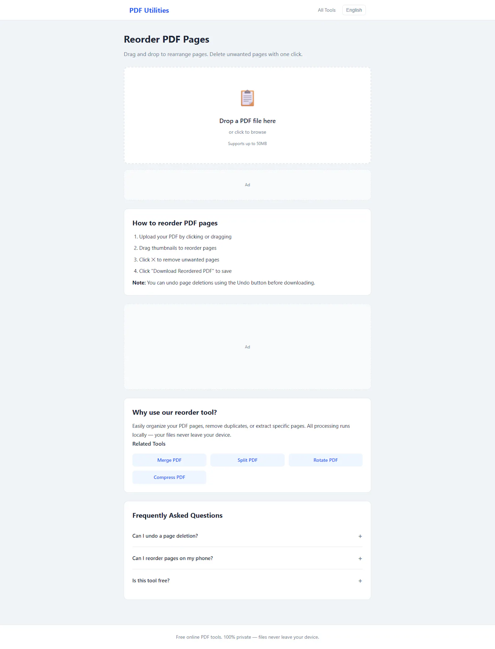 PDF Utilities is a free PDF toolset screenshot 2