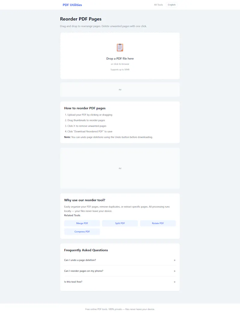 PDF Utilities is a free PDF toolset screenshot 2