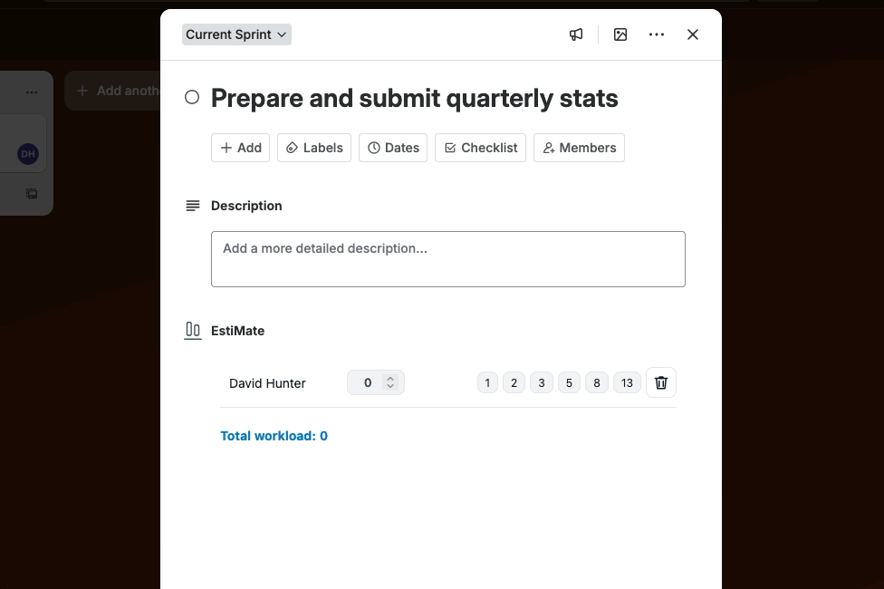 EstiMate - Screenshot 2 showing product features and functionality
