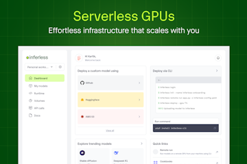 Screenshot of Inferless
