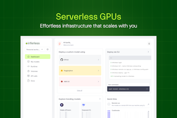Screenshot of Inferless