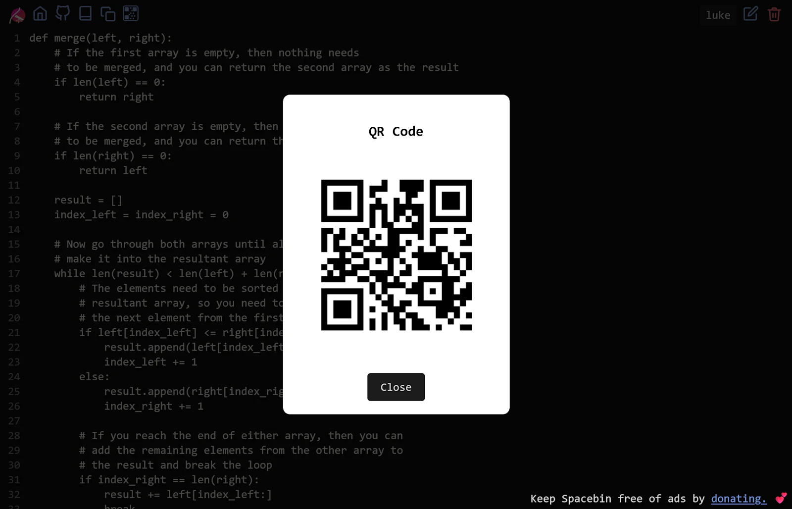 Spacebin screenshot 4
