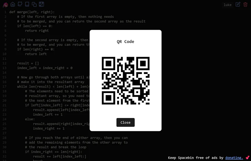 Spacebin screenshot 4