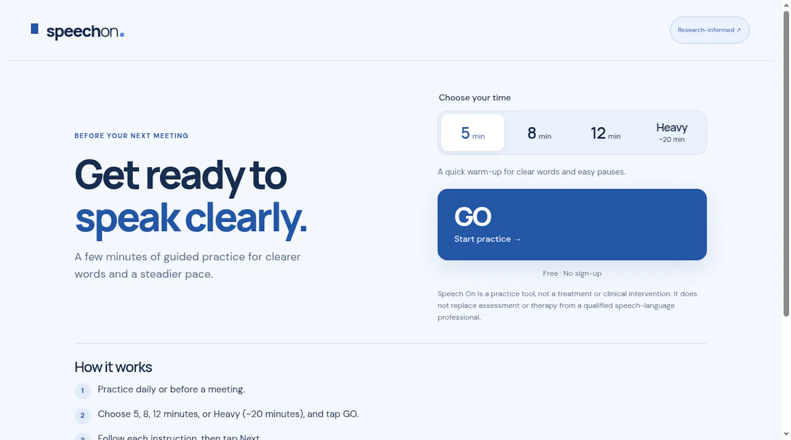 SpeechOn screenshot 1