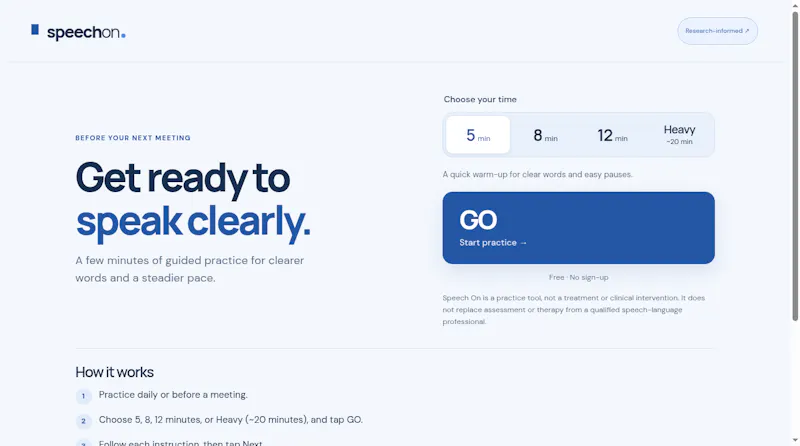 SpeechOn screenshot 1