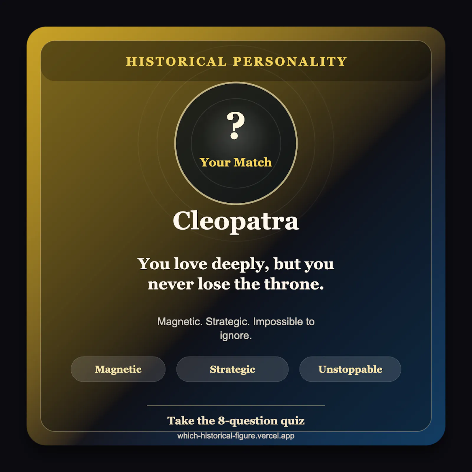 Which Historical Figure Are You? screenshot 2