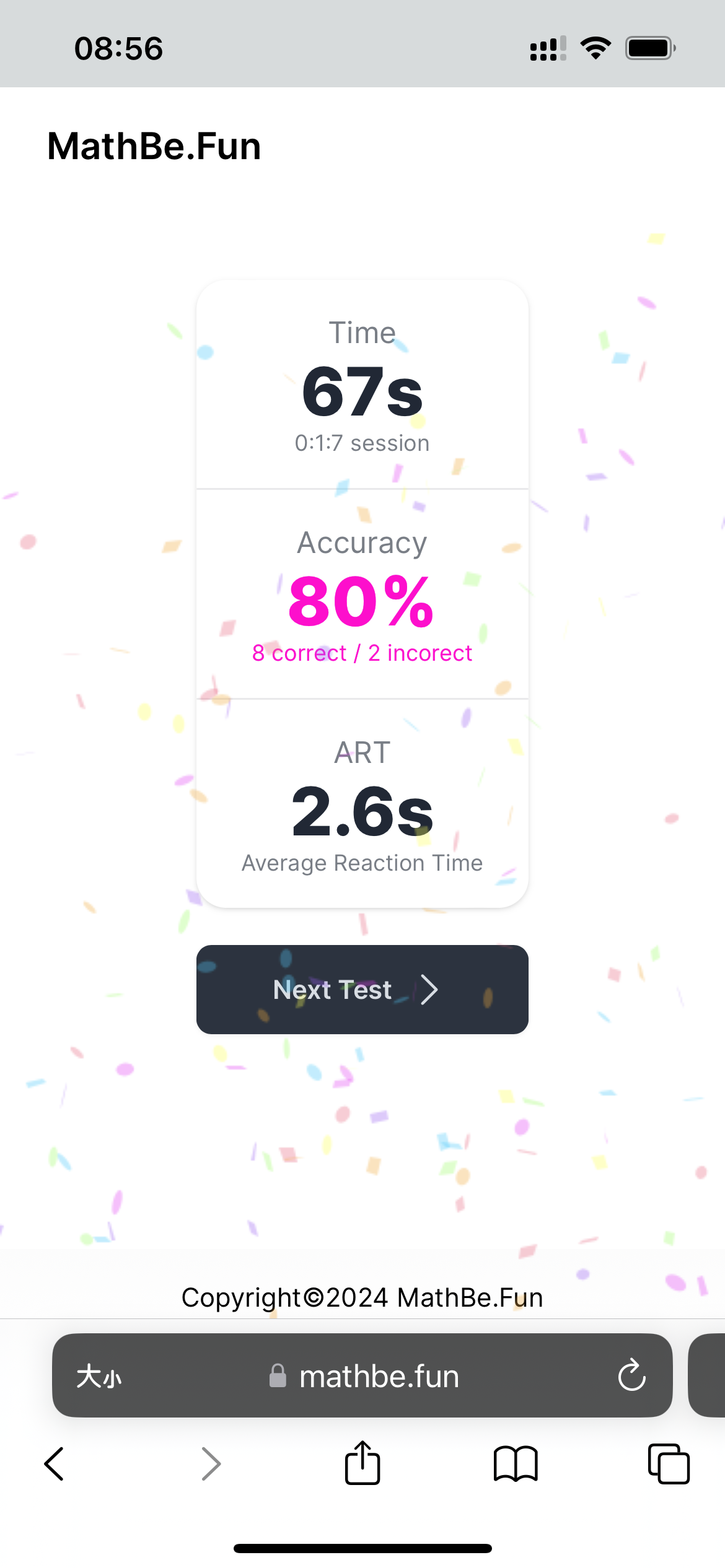 Mídia 1 de Mathbe.fun - Prática de matemática mental online