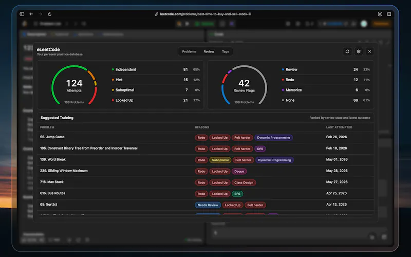 eLeetCode screenshot 1