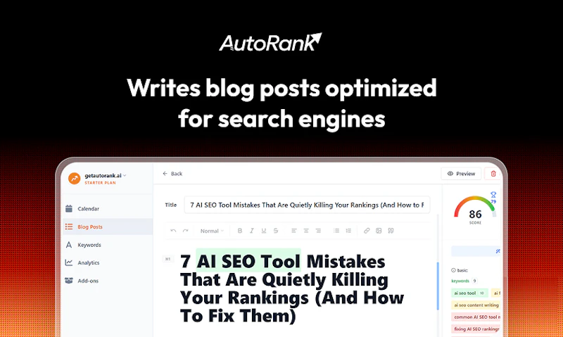 Autorank screenshot 2