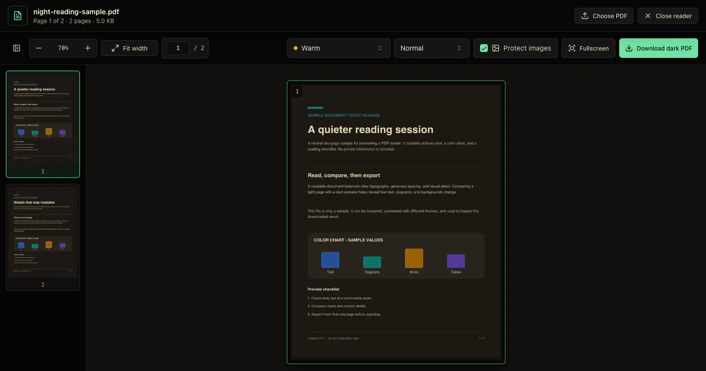 PDF to Dark Mode gallery image