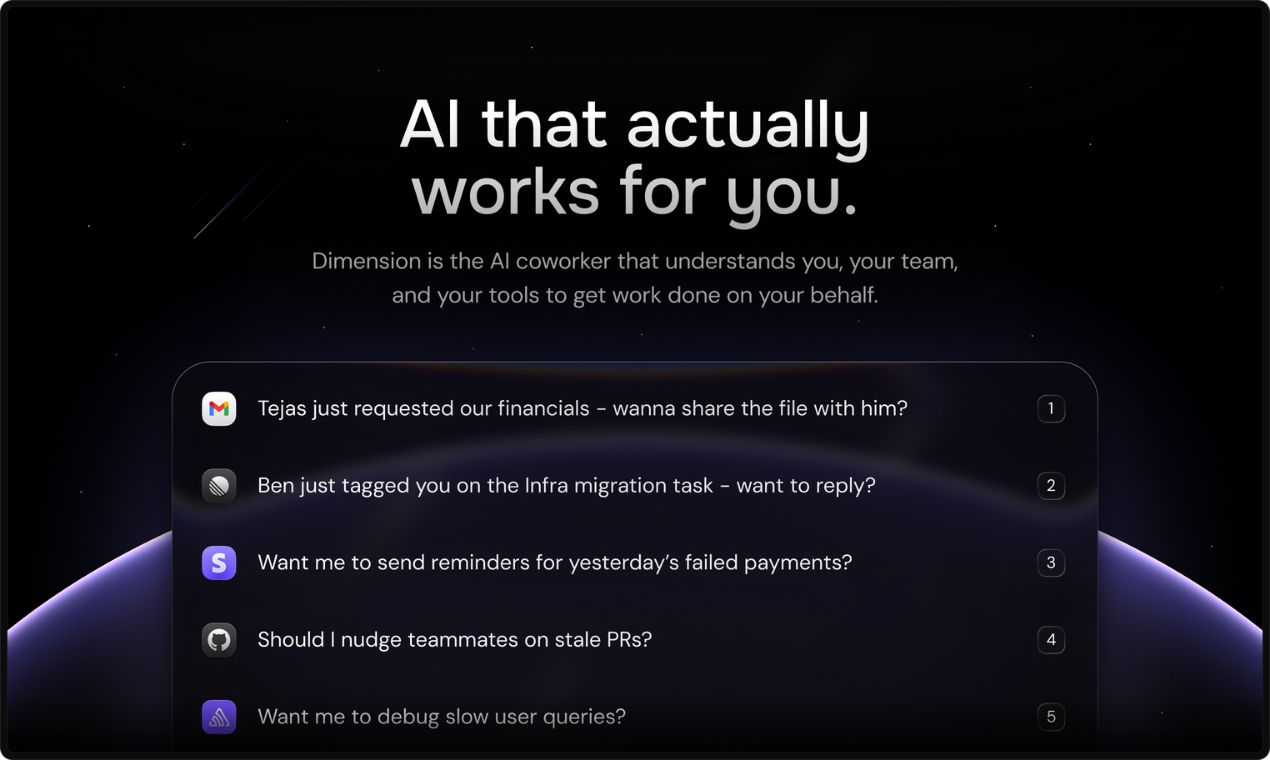 Dimension - Main product screenshot demonstrating key features and user interface
