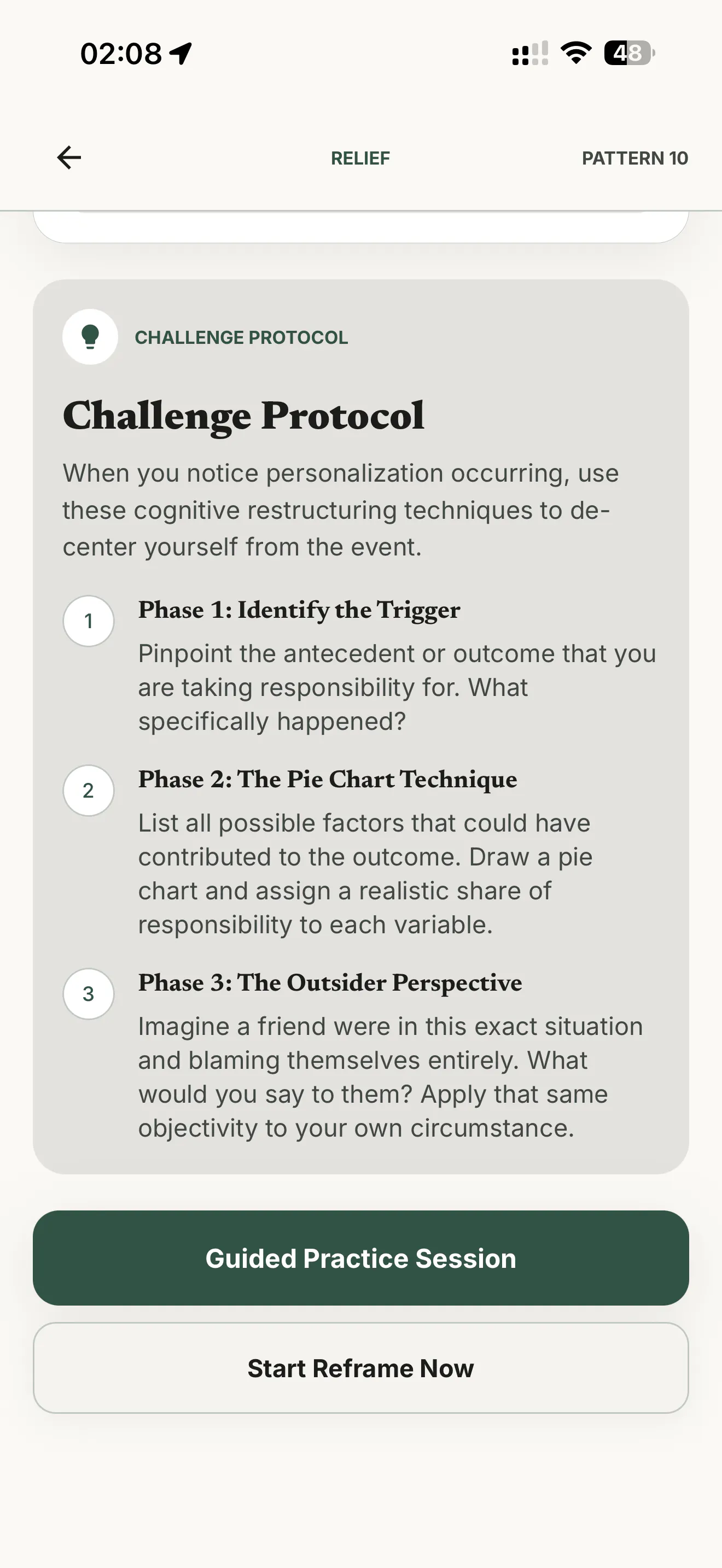 Relief - CBT Reframing Tool gallery image