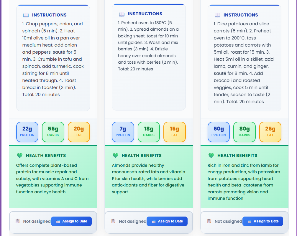 FITmealsPLAN - Main product screenshot demonstrating key features and user interface