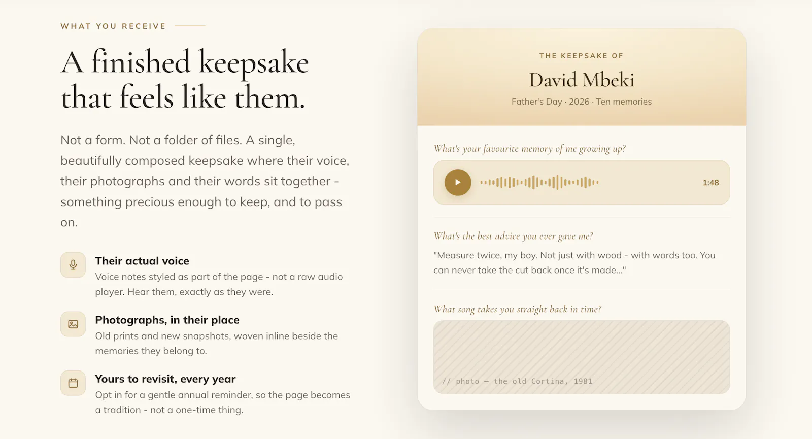 The Keepsake - the story, kept forever screenshot 2