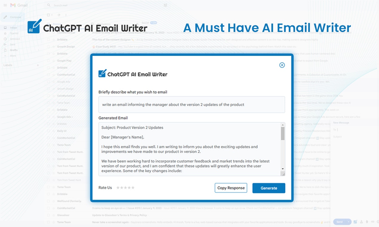 Mídia 1 de Chatgpt AI Email Writer