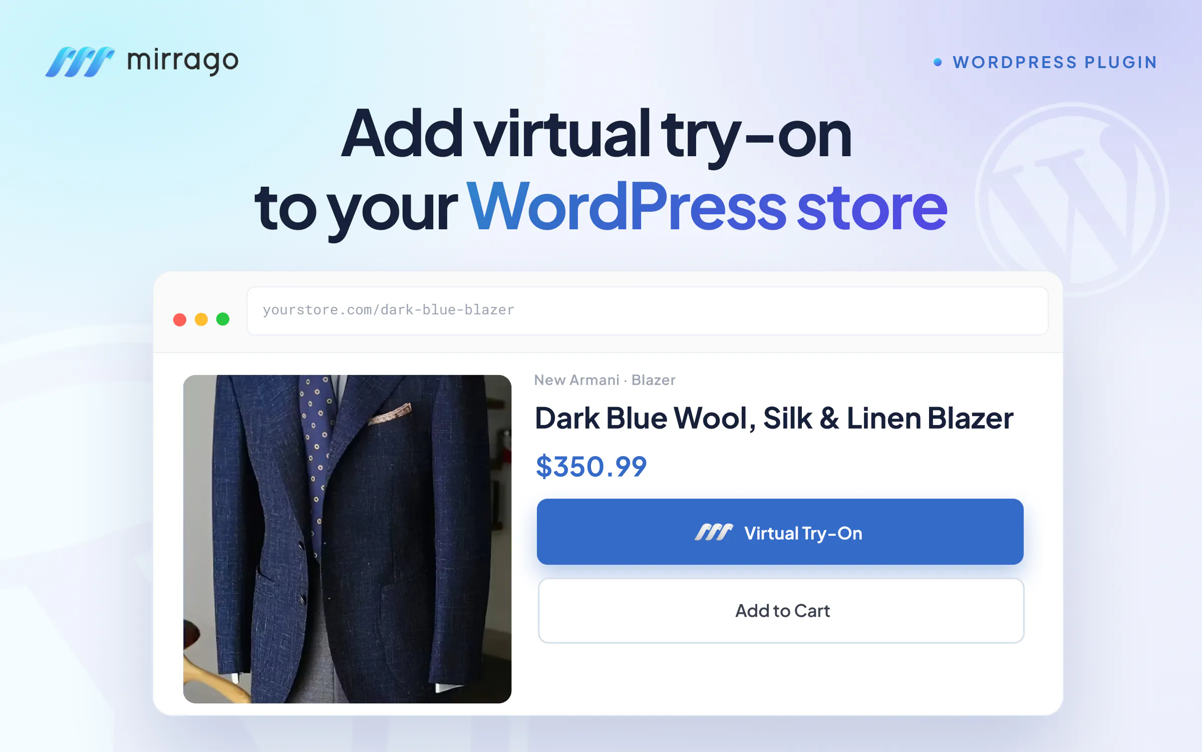 Mirrago - Virtual TryOn Wordpress Plugin 截图 1