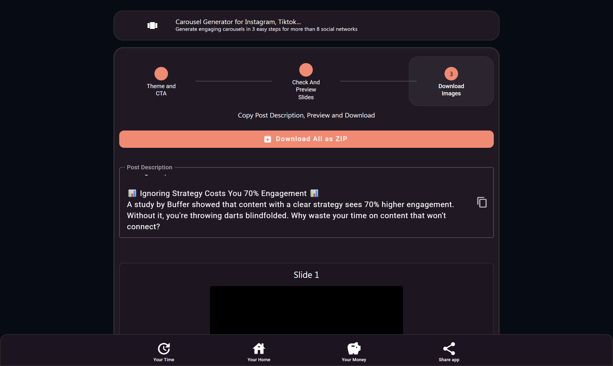 Focus Organize AI Carousel Generator media 3