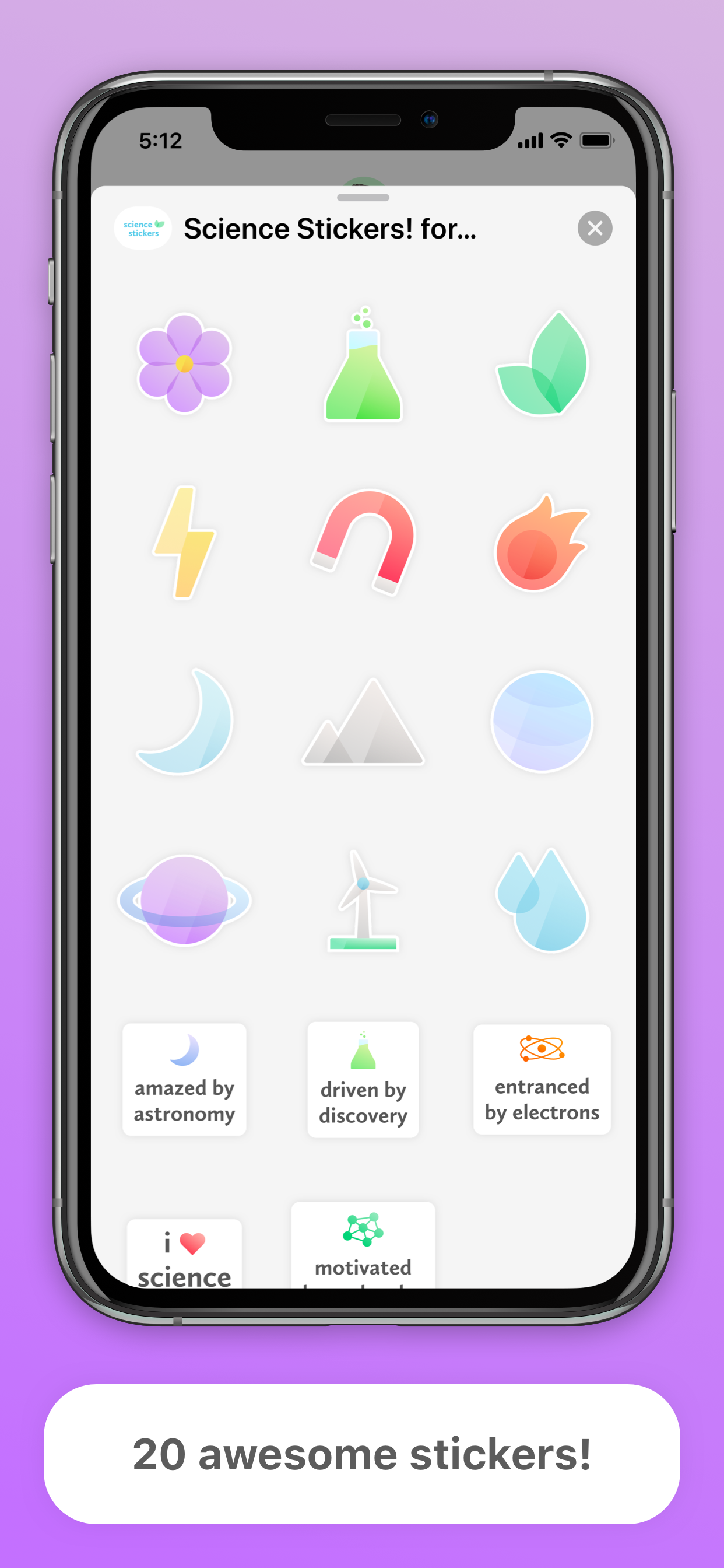 Science Stickers for iMessage gallery image