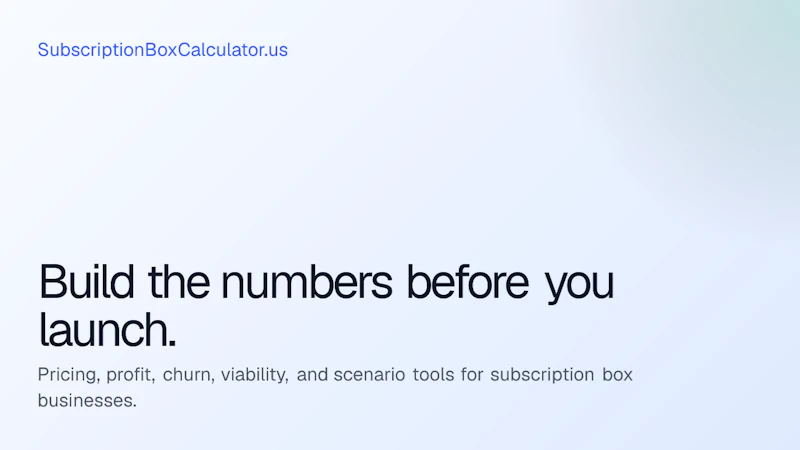 SubscriptionBoxCalculator.us screenshot 1