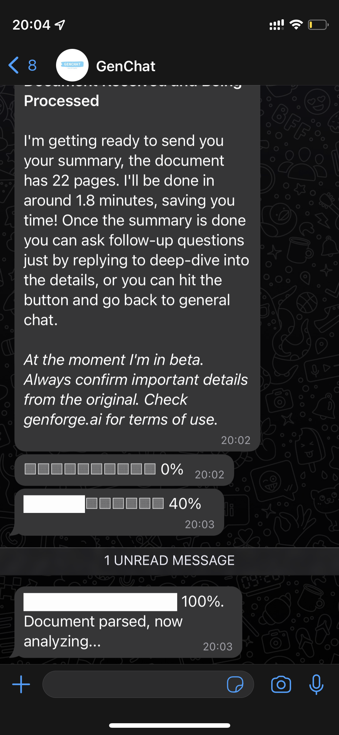 Genchat - chatgpt บน whatsapp ด้วย Dall-e, Search และ PDF สรุป media 3