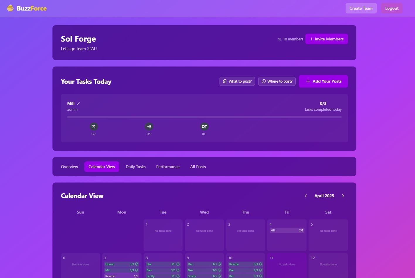 Buzzforce - Aiuta il tuo team a creare un brusio sui social media media 3