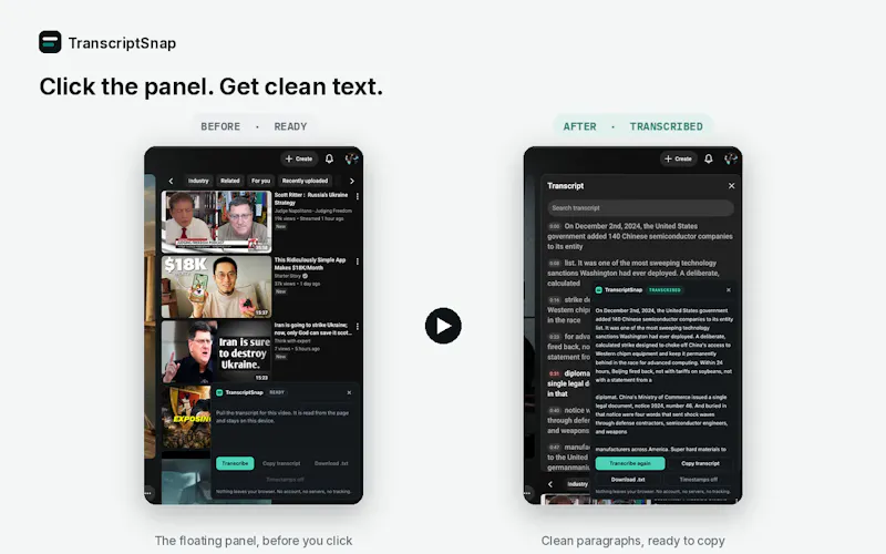 TranscriptSnap screenshot 7