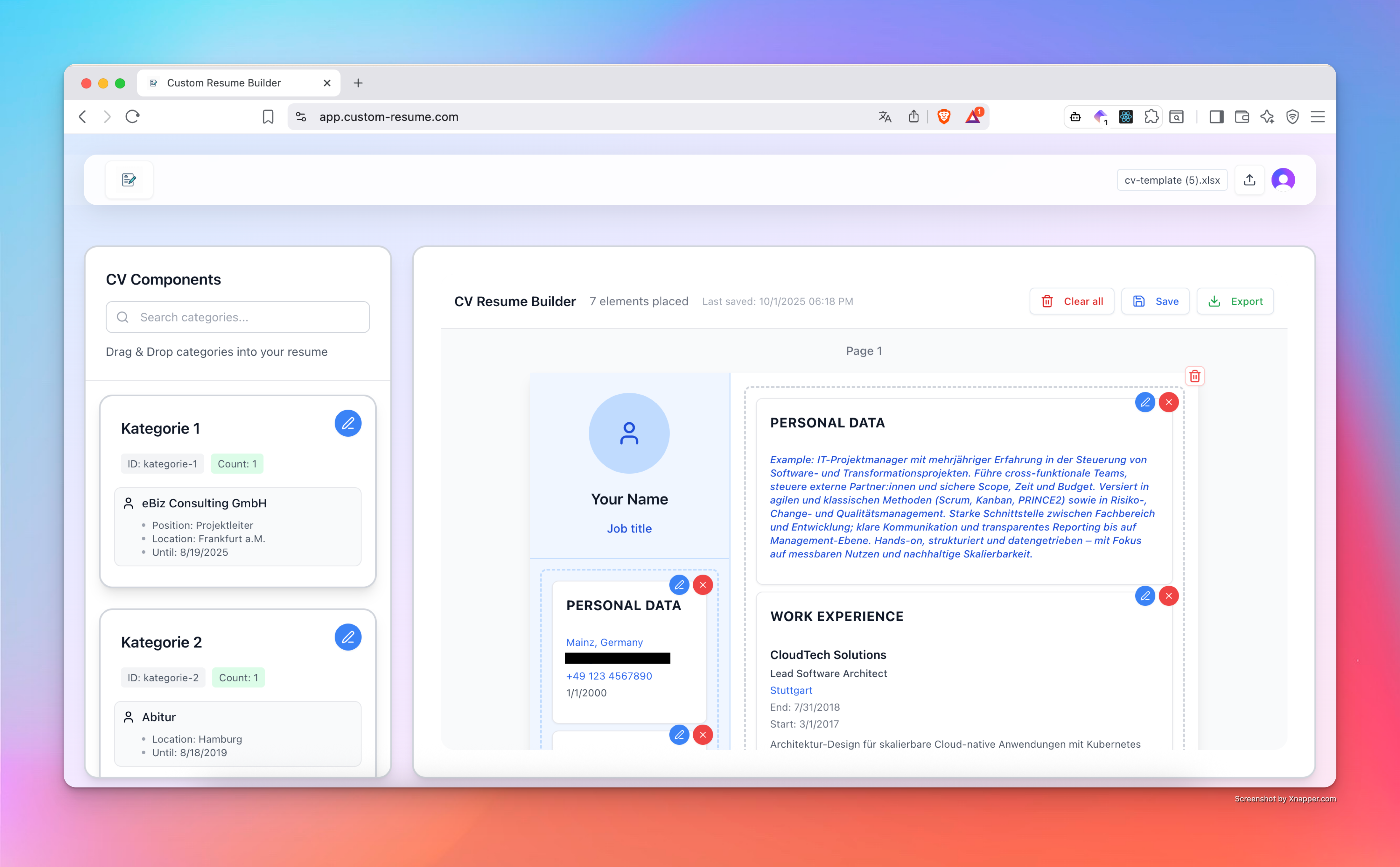 Custom Resume Builder gallery image