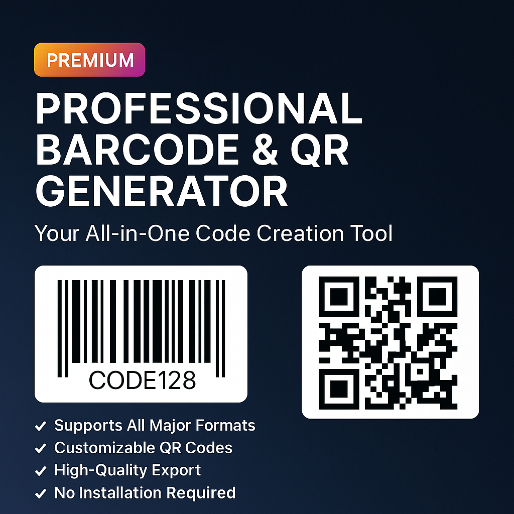 Professional Barcode & QR Generator