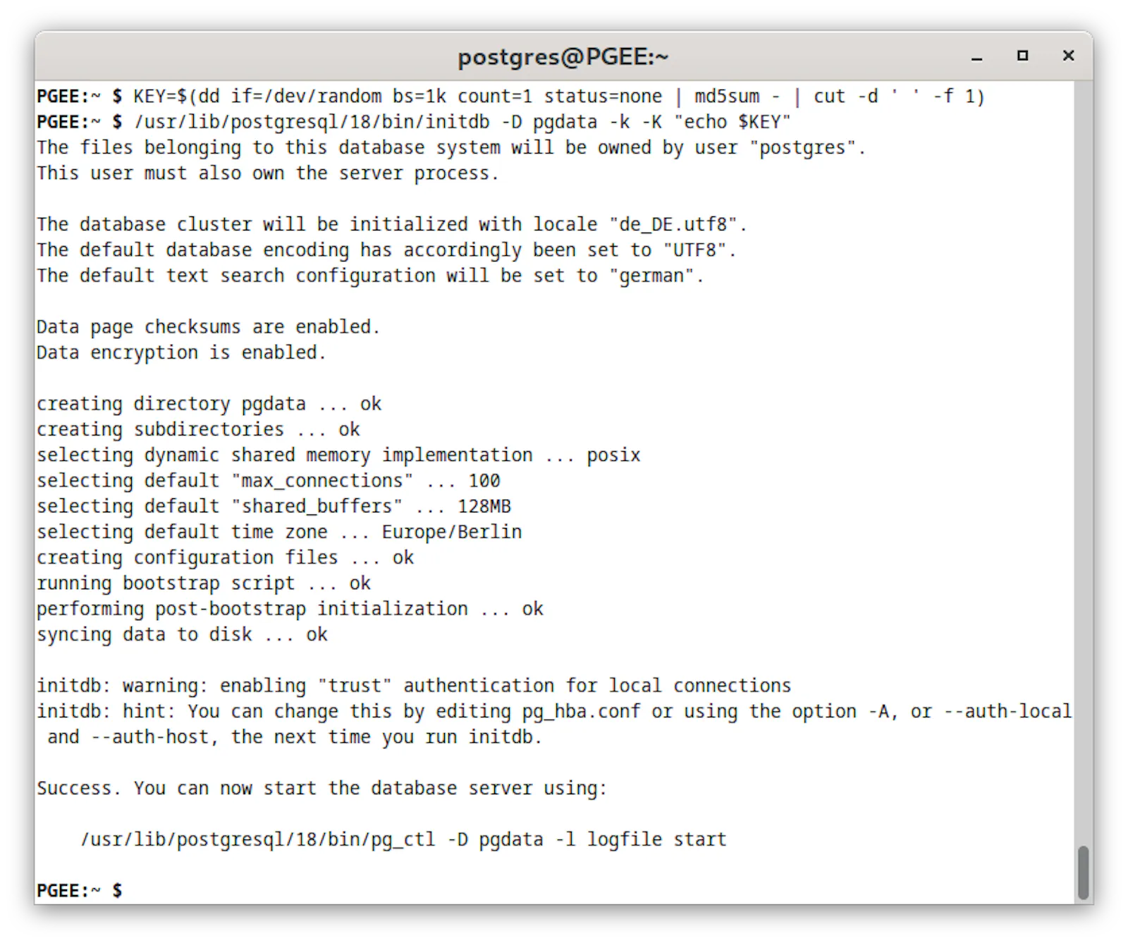 PostgreSQL Enterprise Edition (PGEE) screenshot 3