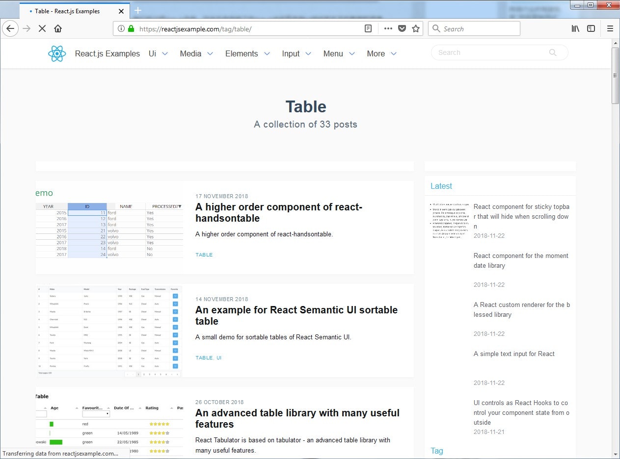 React Examples gallery image