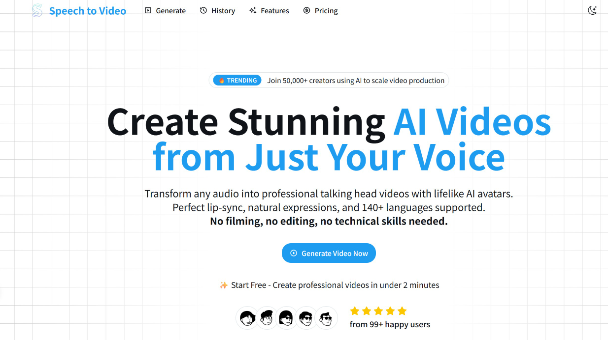 speechtovideo.run - Verwandeln Sie Ihre Stimme in Videos Medien 1
