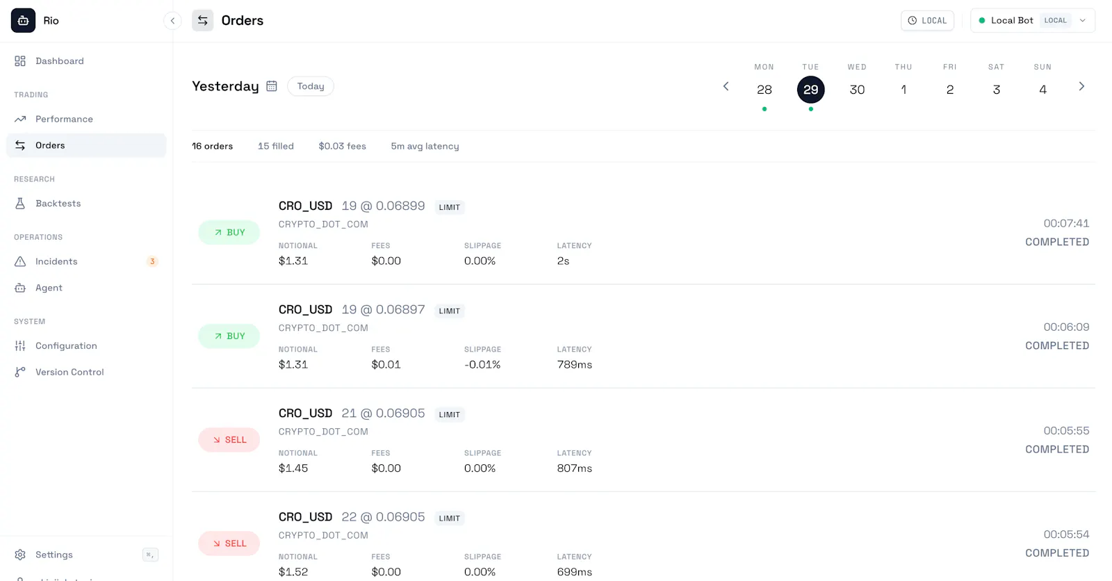 Rio — Download the ML crypto trading bot screenshot 3