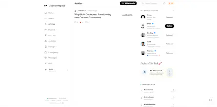 Codeown - Where builders ship together. gallery image