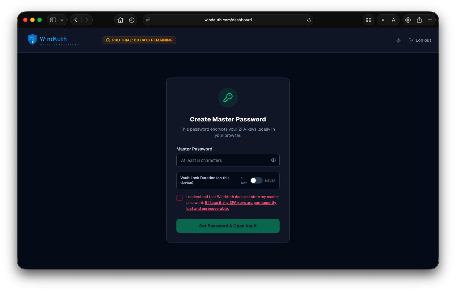 WindAuth gallery image