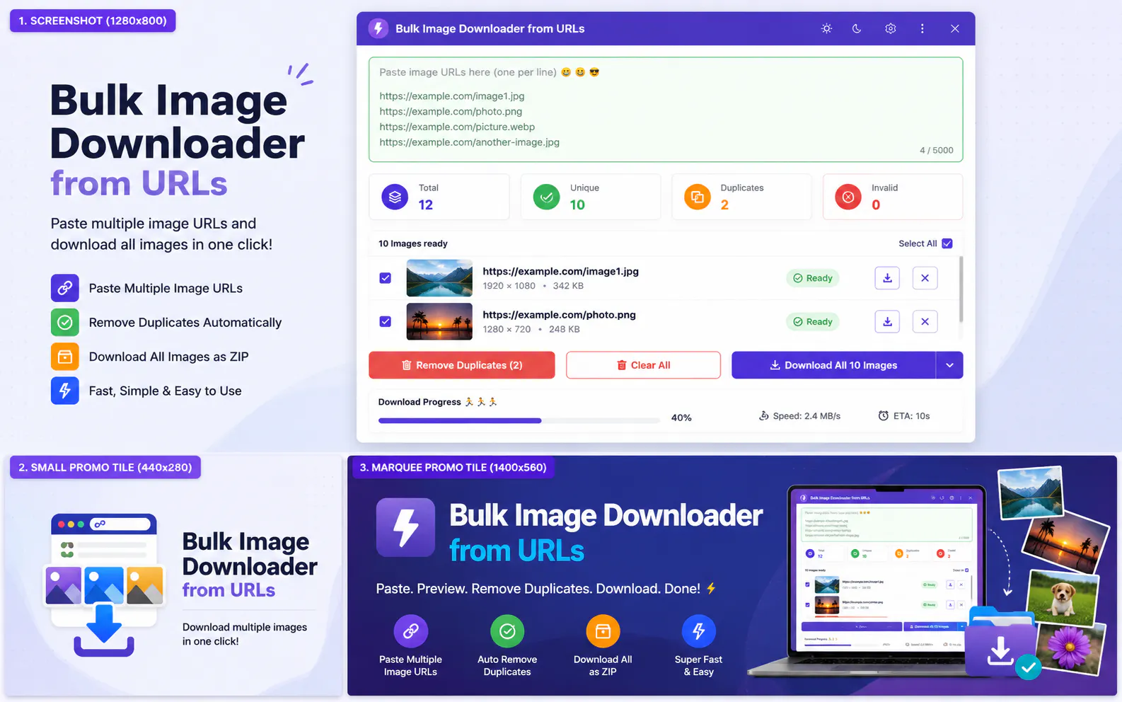 Bulk Image Downloader from URLs gallery image