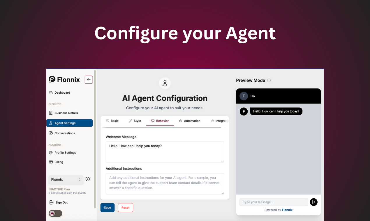 Flonnix - Smarter AI -agenten.Echte gesprekken.Echte acties. media 2