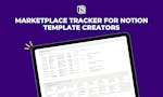 Marketplace Tracker for Notion Creators image