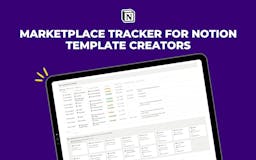 Marketplace Tracker for Notion Creators media 1