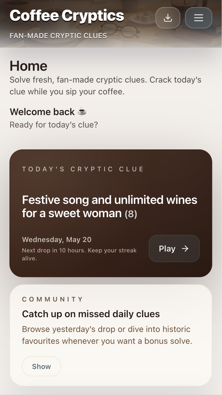 Coffee Cryptics gallery image