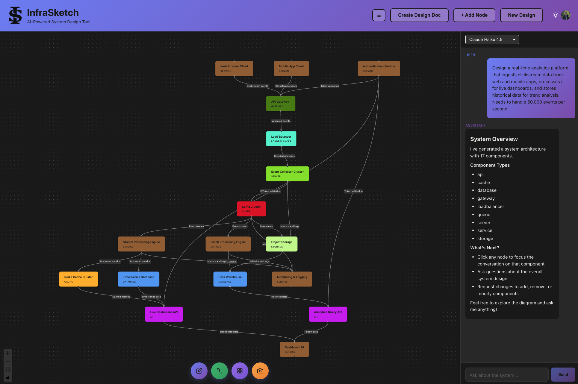 InfraSketch - Screenshot 2 showing product features and functionality