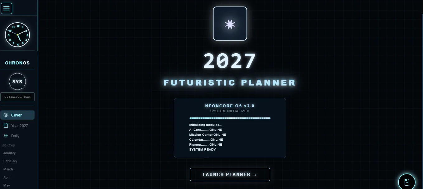2027 Cyberpunk Digital Planner gallery image