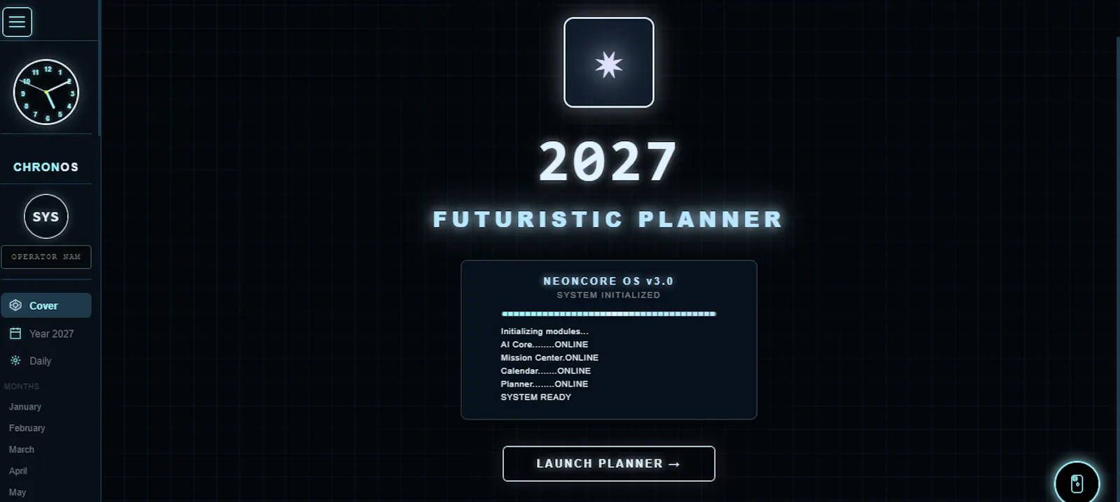 2027 Cyberpunk Digital Planner screenshot 3